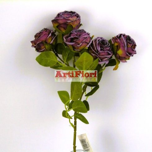  20587 - 5 fejes vintage rózsaág 45cm