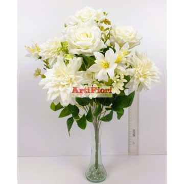 22067 - Peónia dália féloldalas 9 ágú csokor 48 cm