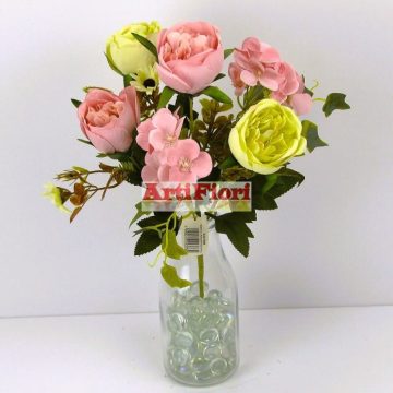 24378 - 6 ágú peónia hortenzia csokor 35cm