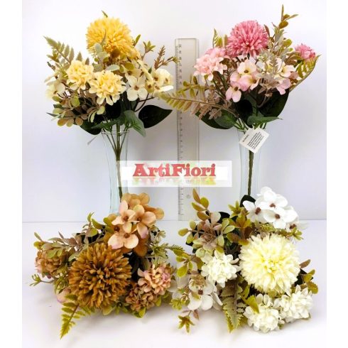 24407 - 5 ágú krizantém hortenzia csokor 30 cm