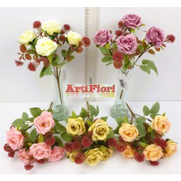 24596 - Rózsa 5 ágú csokor 26 cm
