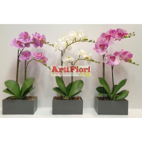 28003 - Orchidea gumiból kaspóban 53 cm