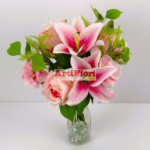 VP24498 - Liliom rózsa vegyes extra csokor 40 cm